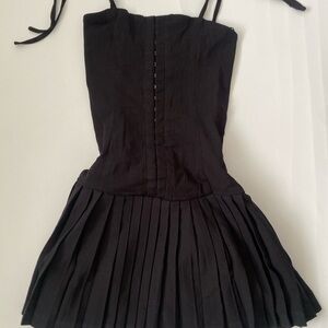 Windsor Black Corset-Style Mini Dress